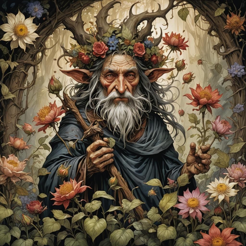 Tree Elf in Renaissance Style Painting