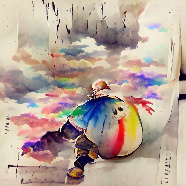 Humpty Dumpty's Fall: A Watercolor Dream