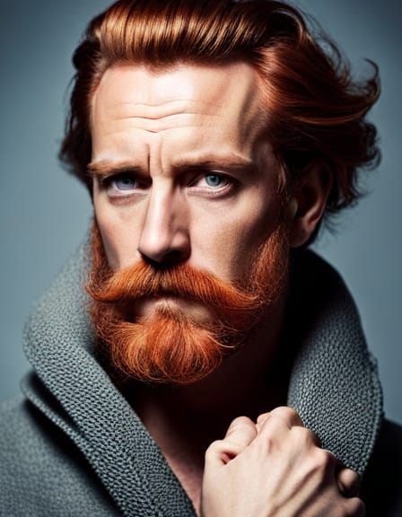 Portrait of a Red-Haired Man with Mustache