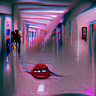 Person Standing in a Dimly Lit Hallway
