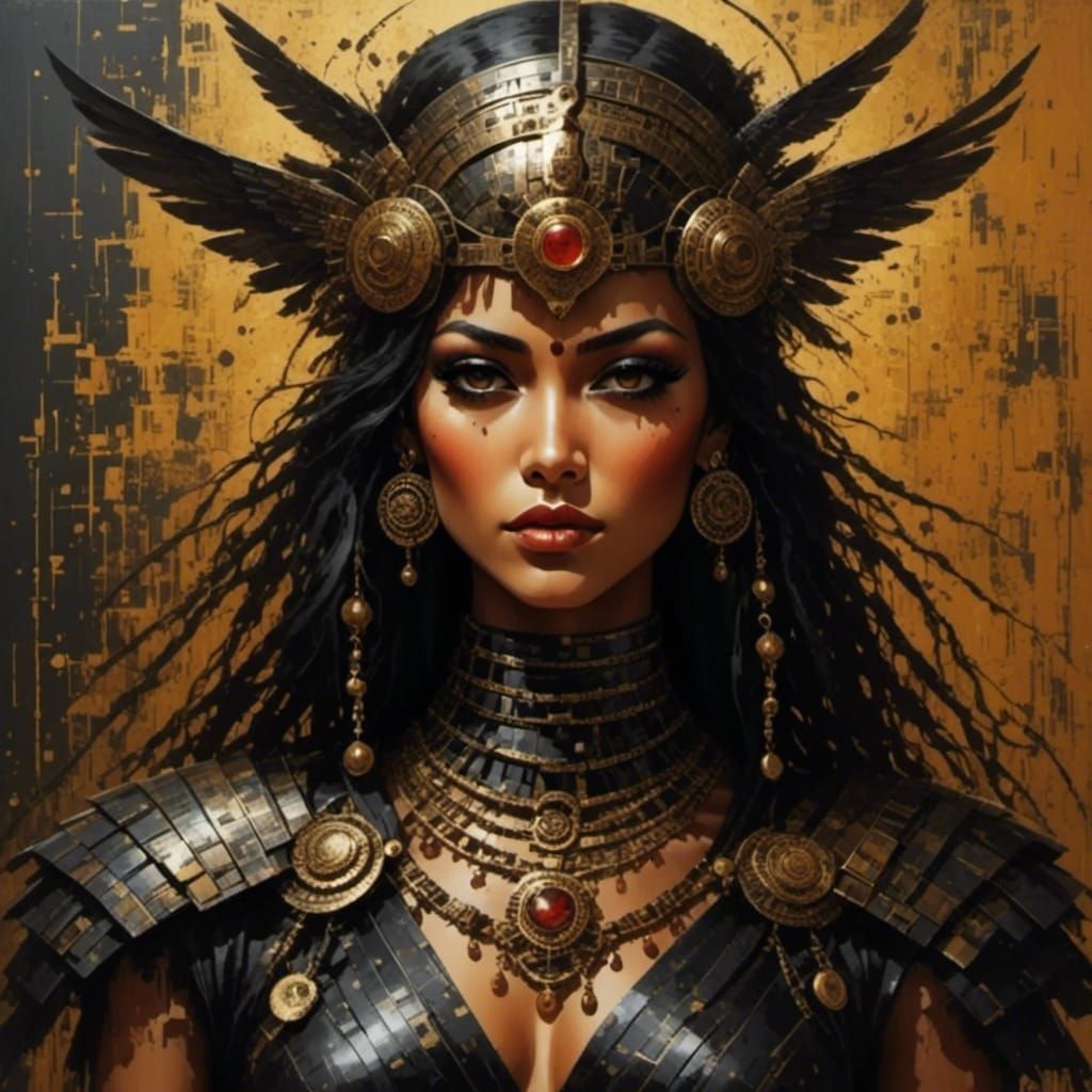 Abstract Geometric Chocolate Pattern in Square Format