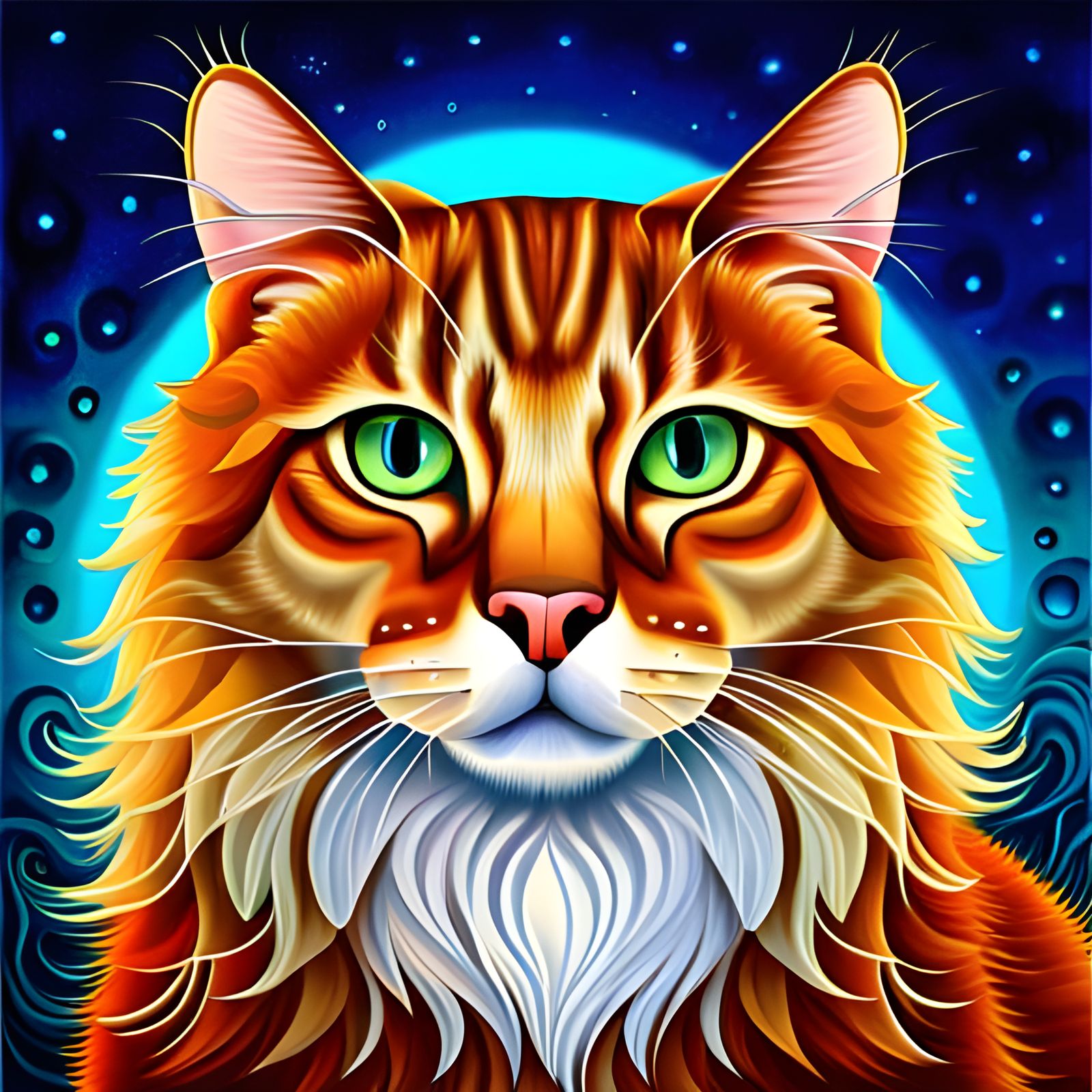 Orange Maine "American Longhair" Cat