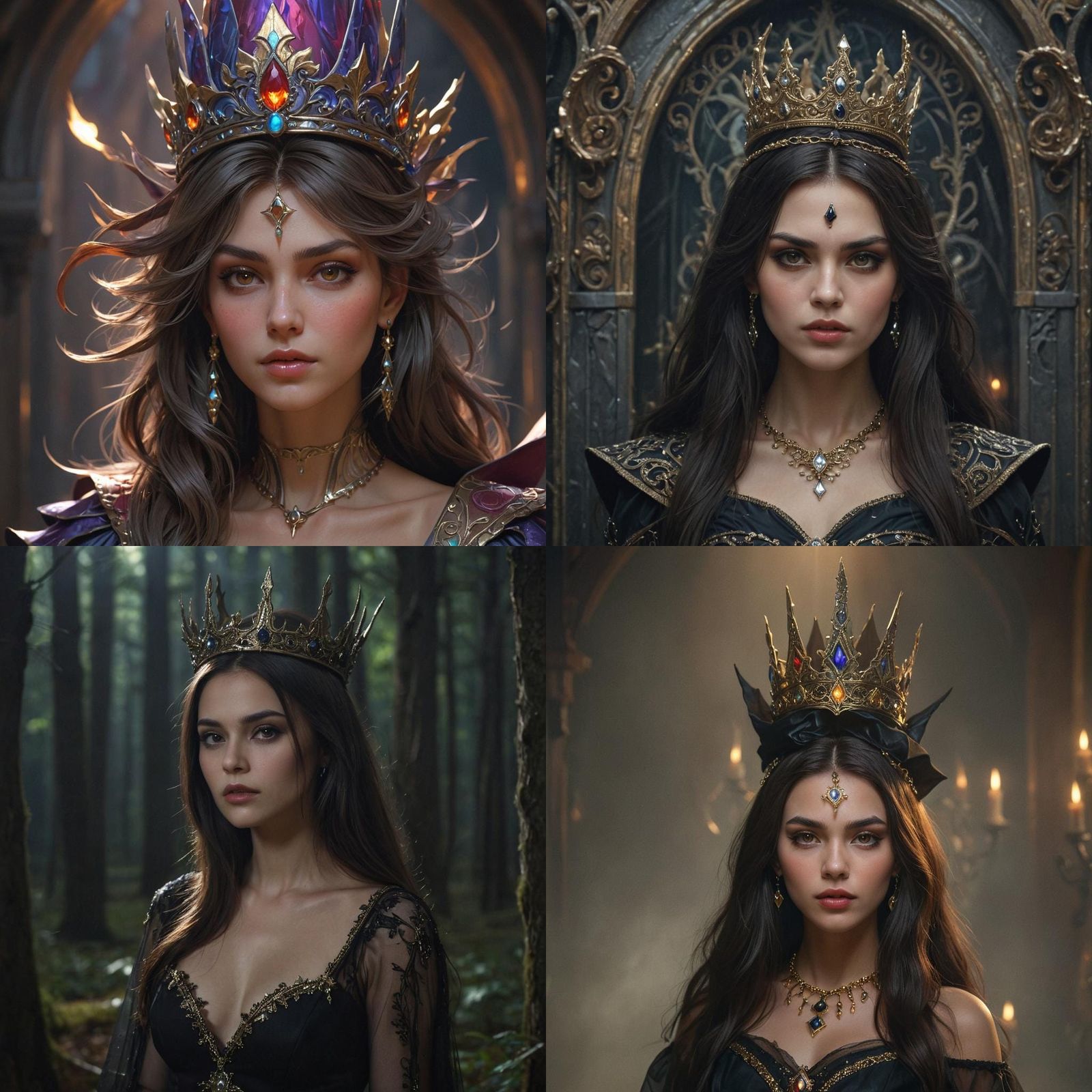 Princess Witch Portrait in Hyperdetailed Fantasy Style