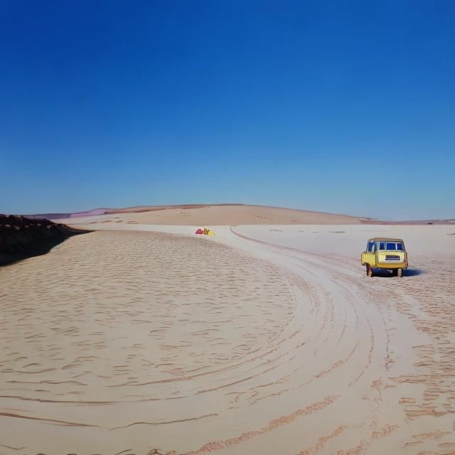 Blue Car vs Purple Camel Dune Race