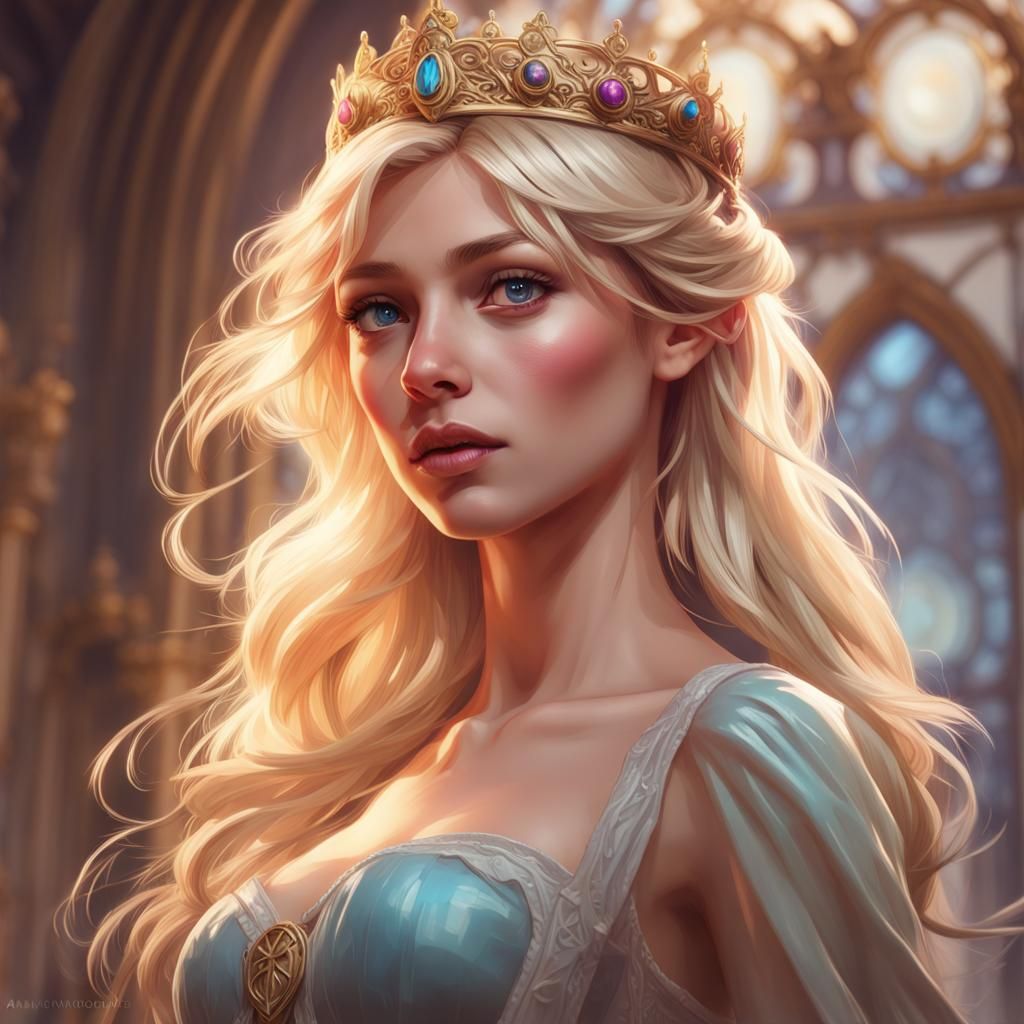 Stunning Princess Portrait in Hyperdetailed Digital Art