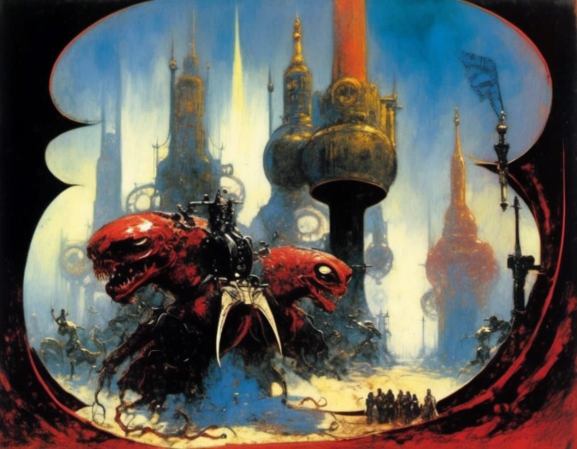 Flesh Abomination Symbiote in Expressionist Style