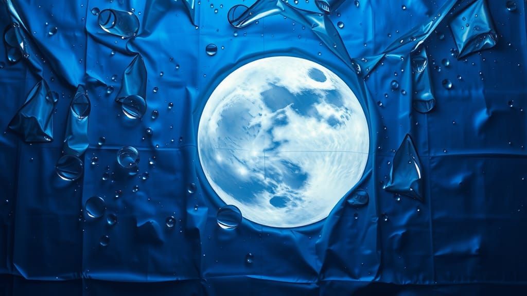 Iridescent Full Moon in Giger Style