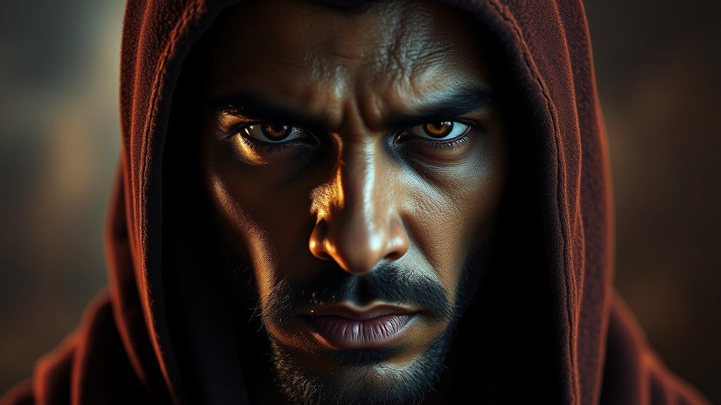 Hyperrealistic Portrait of Omar in Dramatic Lighting