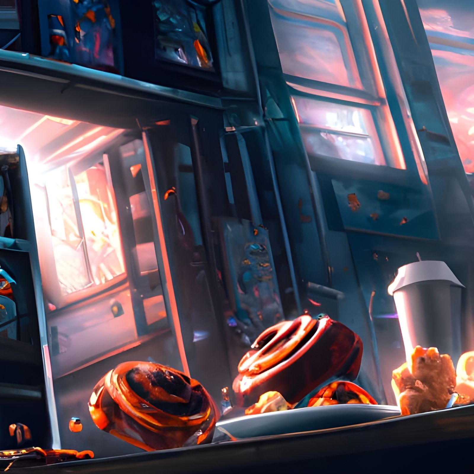 Romantic Kitchen Scene in Detailed Matte Painting Style