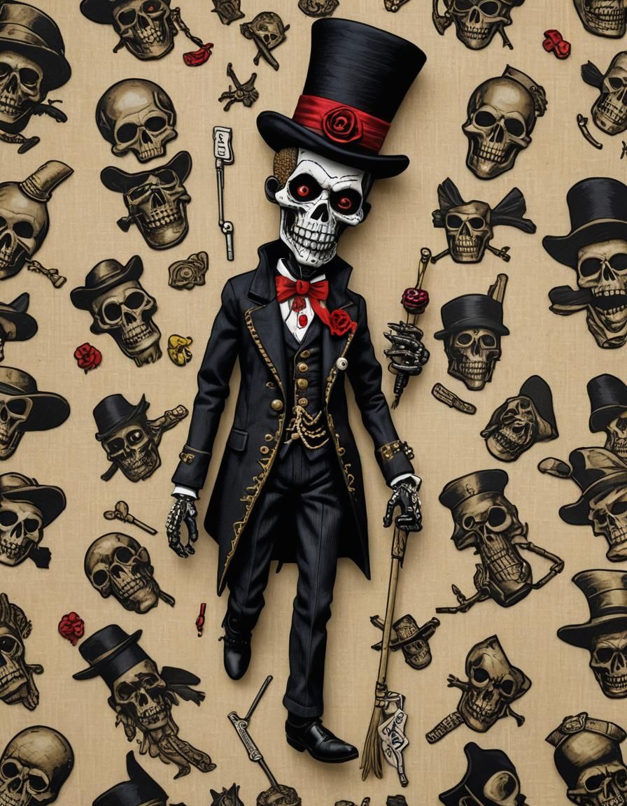 Sinister Baron Samedi Voodoo Doll