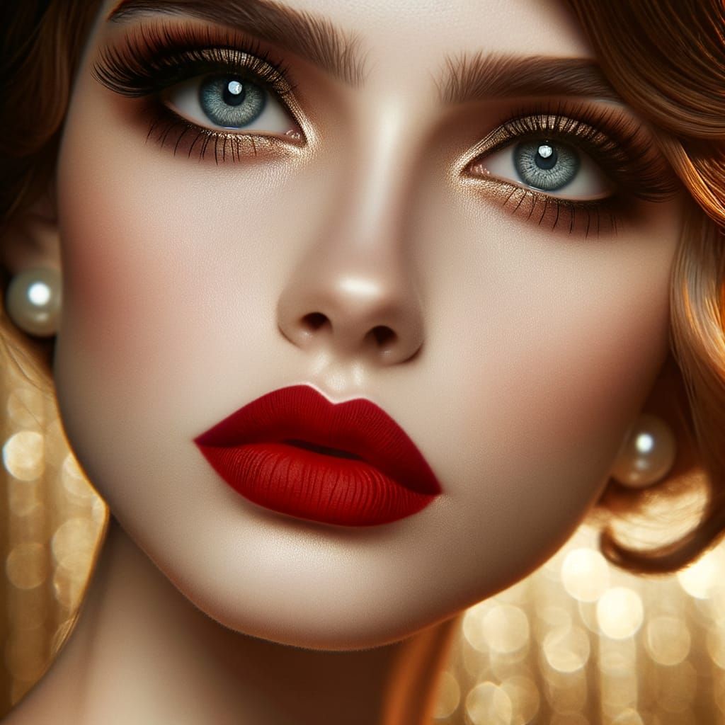 Enchanting 1920s Beauty in Soft Golden Light