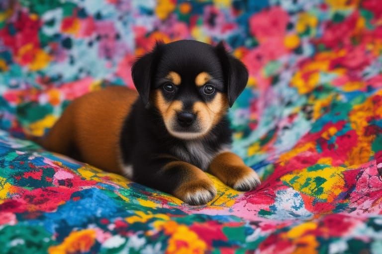 House of Puppies in Pop Art Style