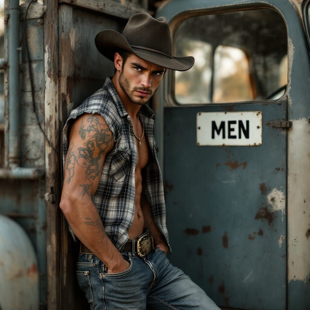 Contemporary Cowboy Portrait in Fine Art Style