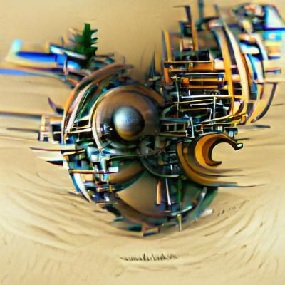 Mechanical planet abstract