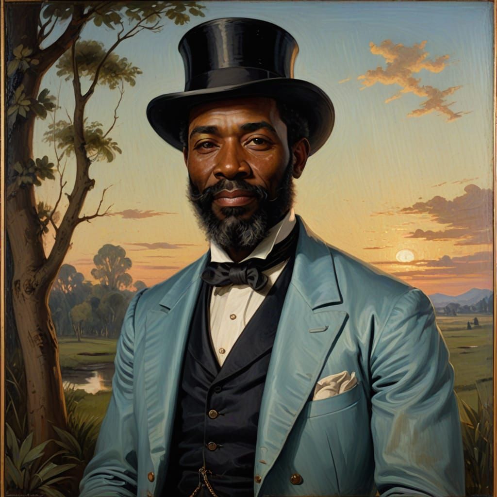 Distinguished Gentleman in 1800s Portraiture Style