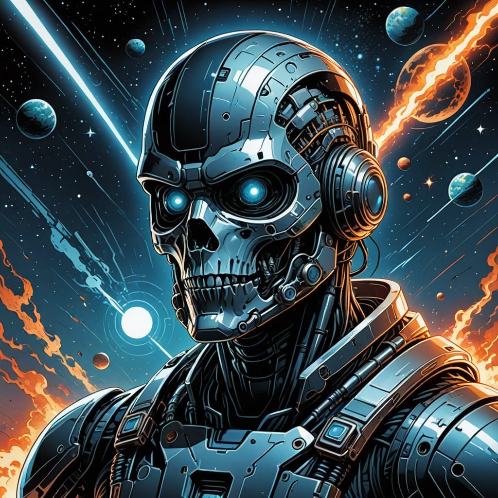 Vector X-Ray in Space: Comic Book Art