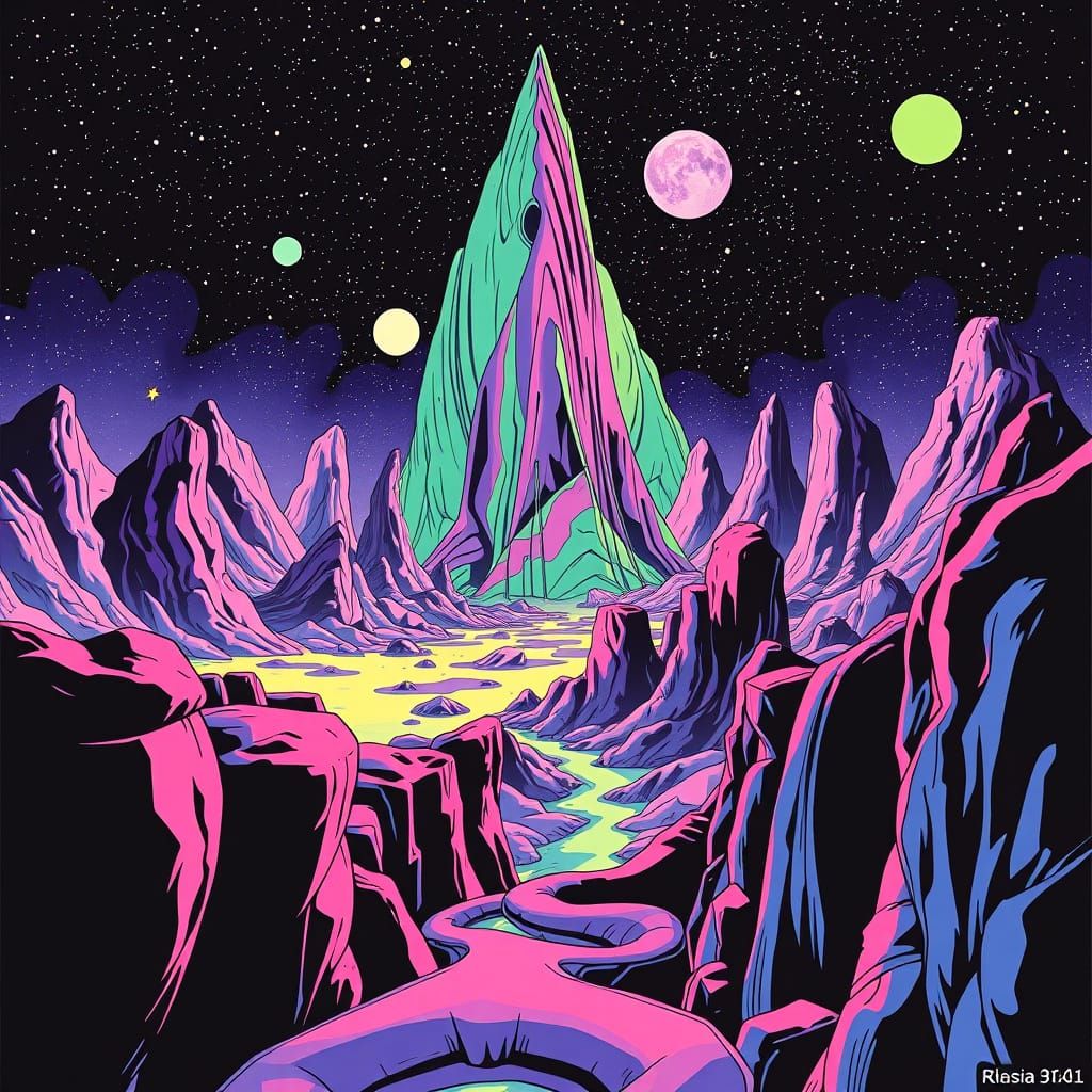 Moebius-Inspired Pop Art Parallax