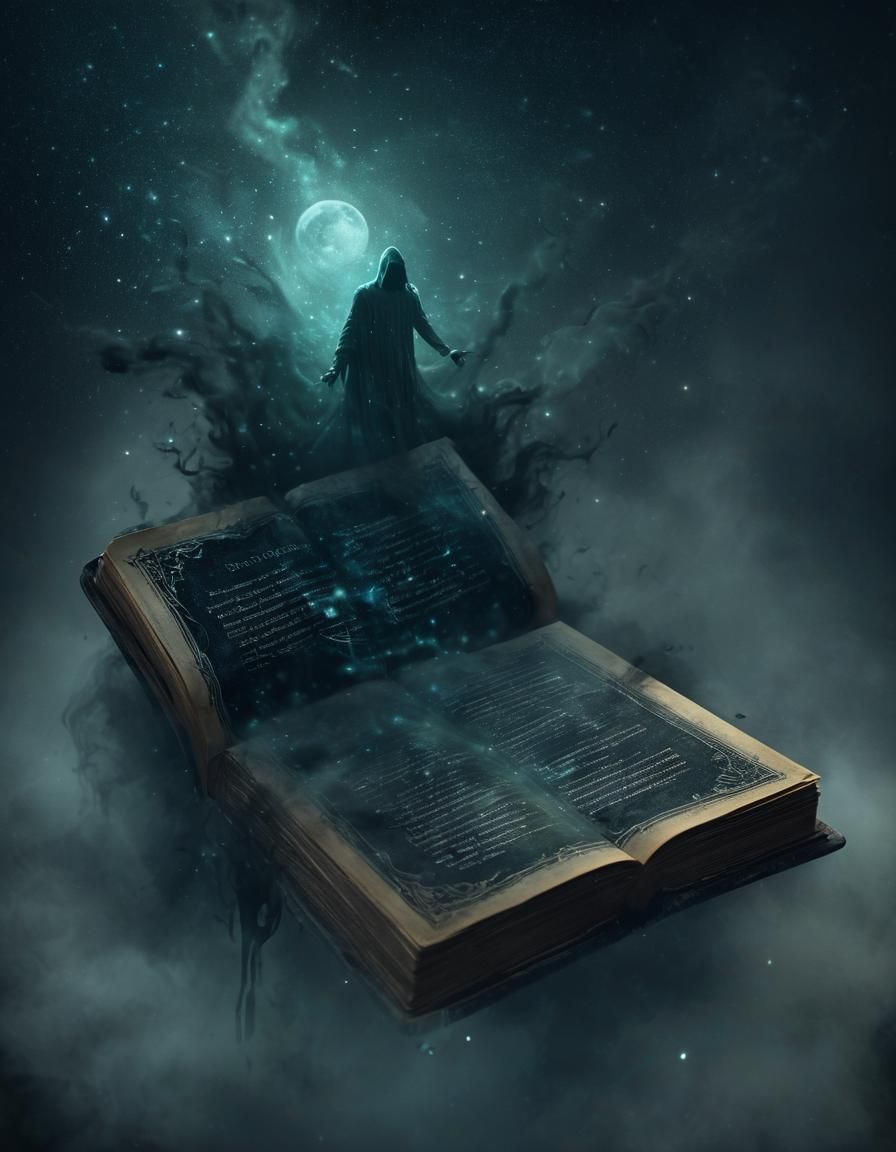 Phosphorescent Specter Emerges from Sorcerer Book