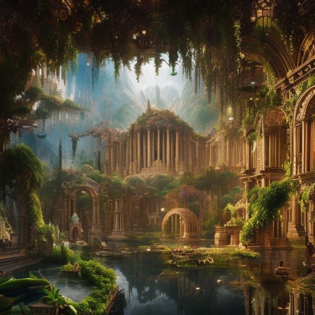 City of Eden: Floating Gardens and Divine Light