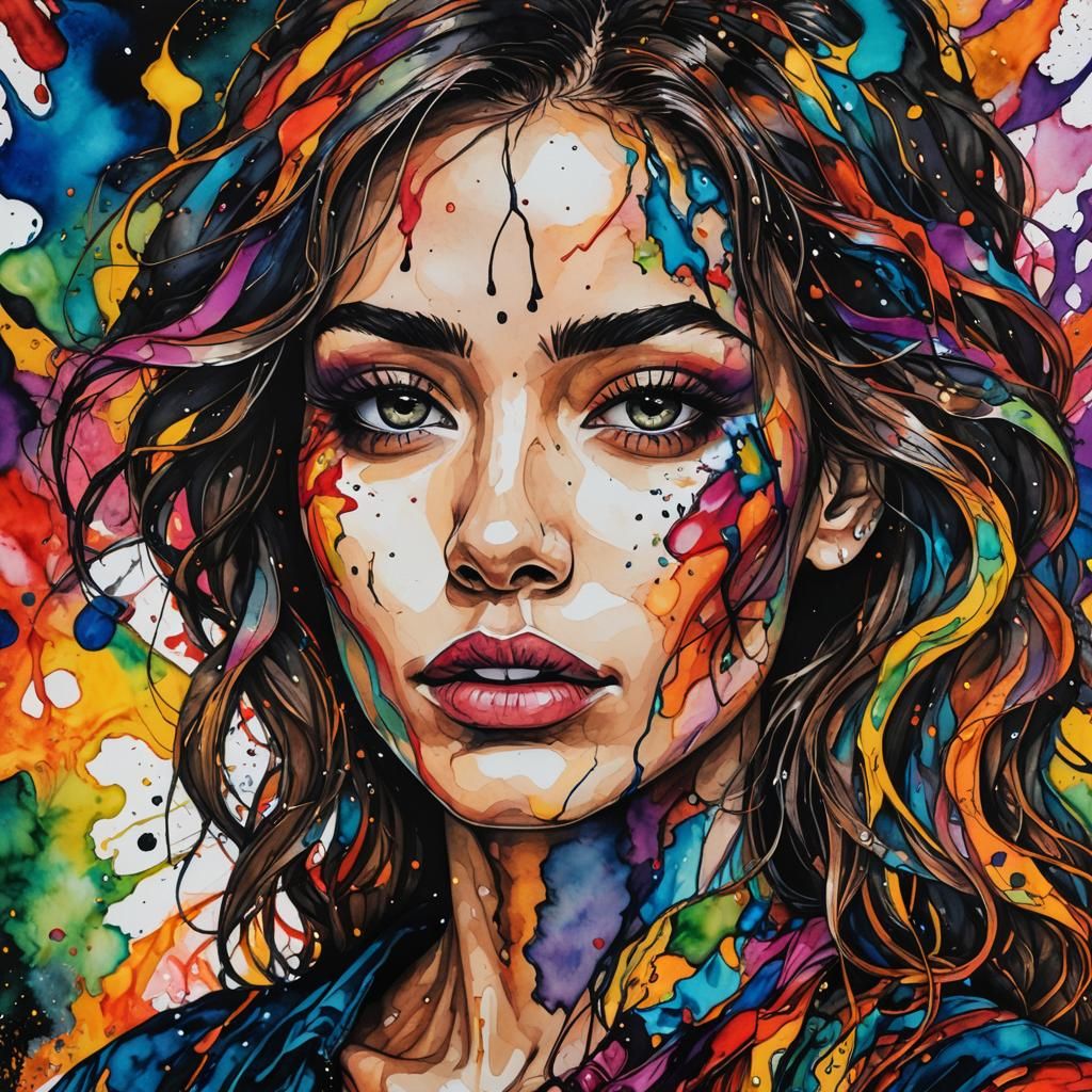 Messy alcohol-inks