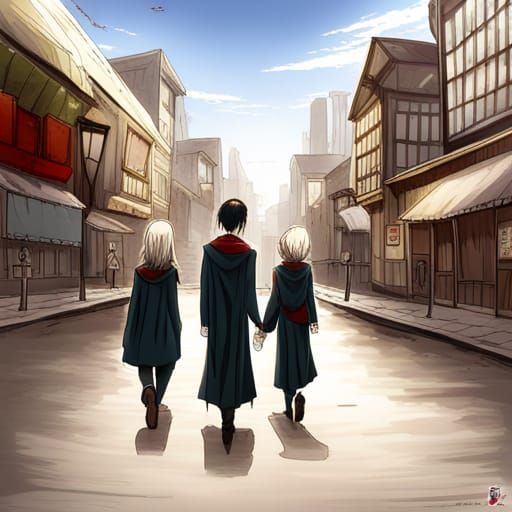 Young Dracula's First Day: Anime-Style Manga Art