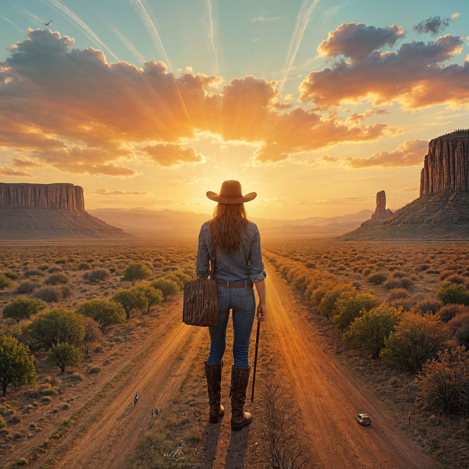 American West Matte Painting in Unreal Engine 5