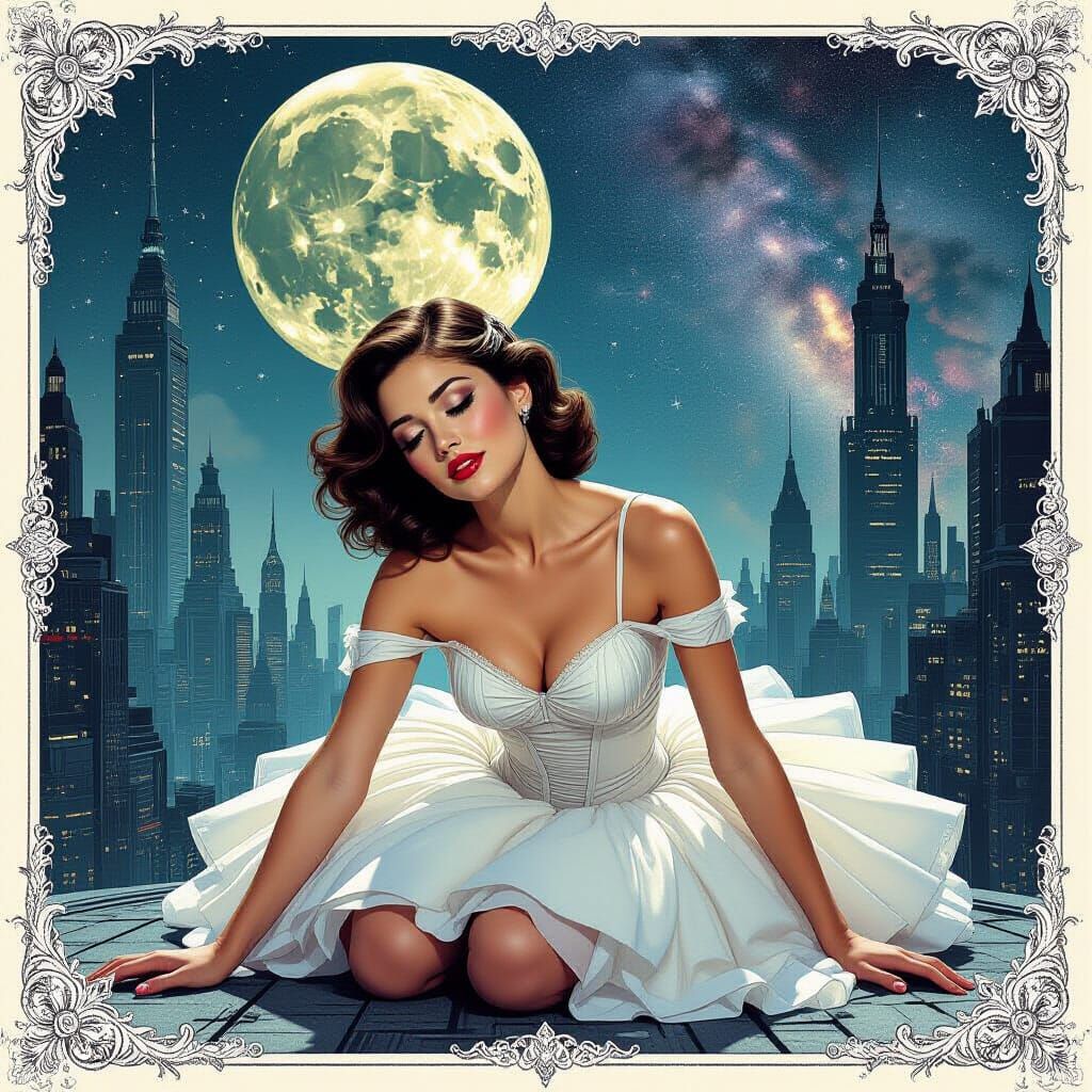 Ballet Dancer Melancholy in Gritty Cyberpunk Comic Style