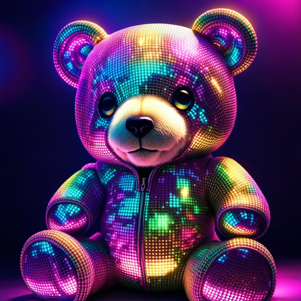 PSYCHEDELIC TEDDY BEAR