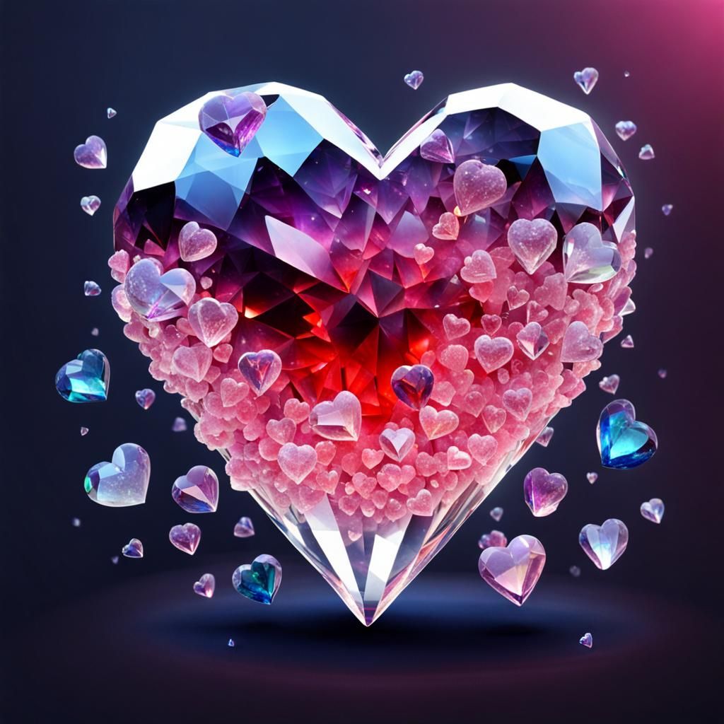Cool Crystal Heart Art Image