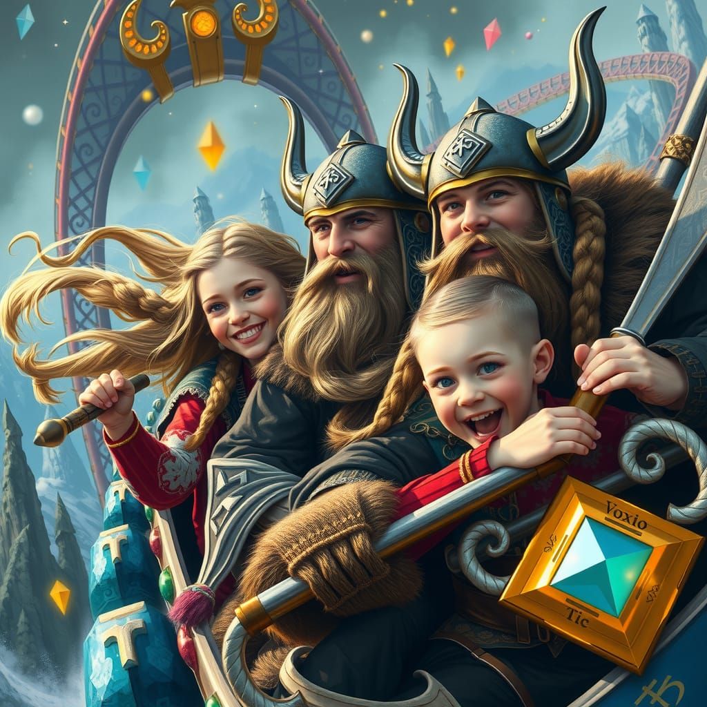 Viking Family Embarks on a Daring Rollercoaster Adventure in...
