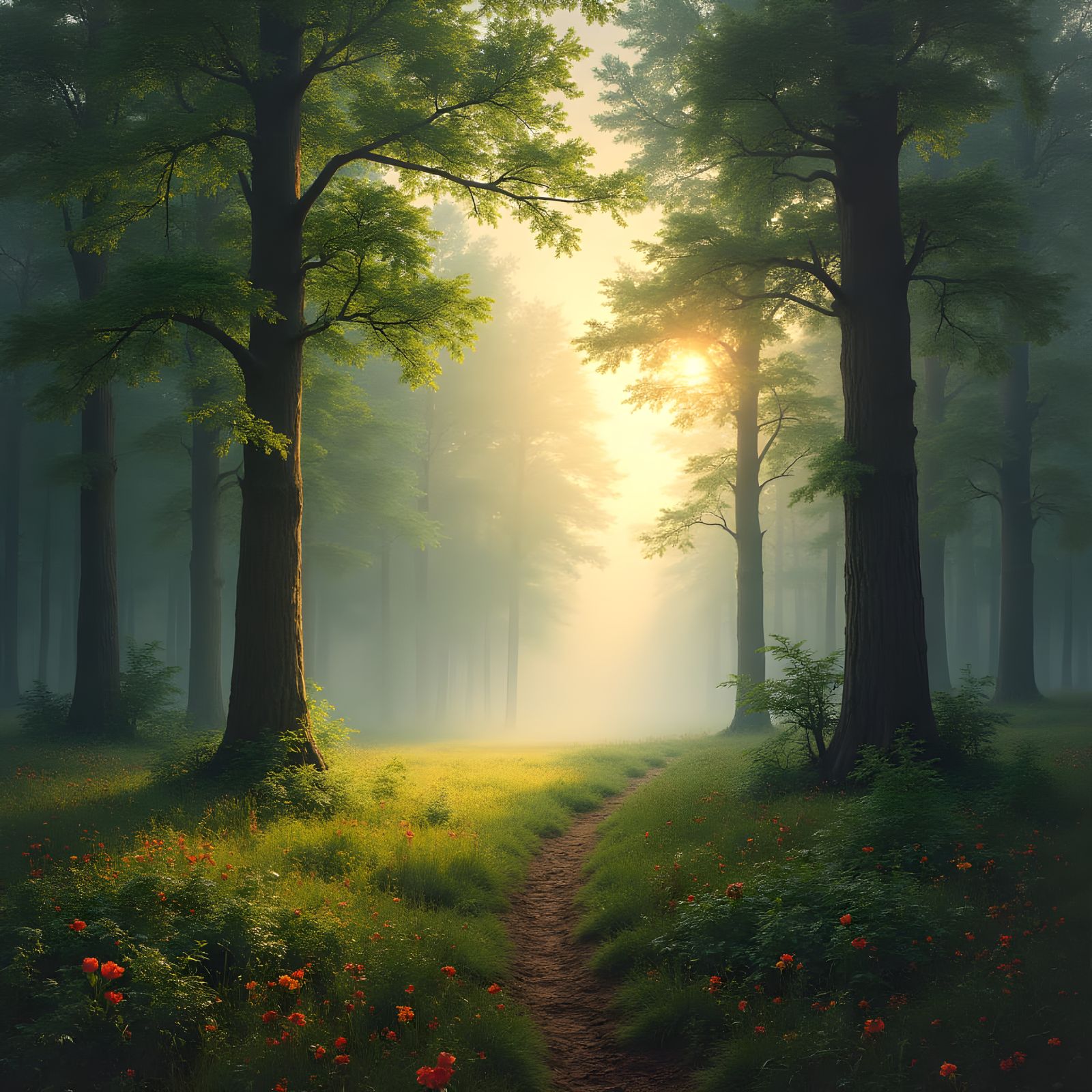 Peaceful Forest Path for Relaxation and Calm