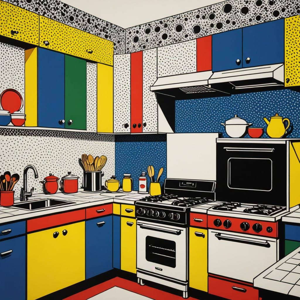 Pop Art Homage in Retro Color Palette