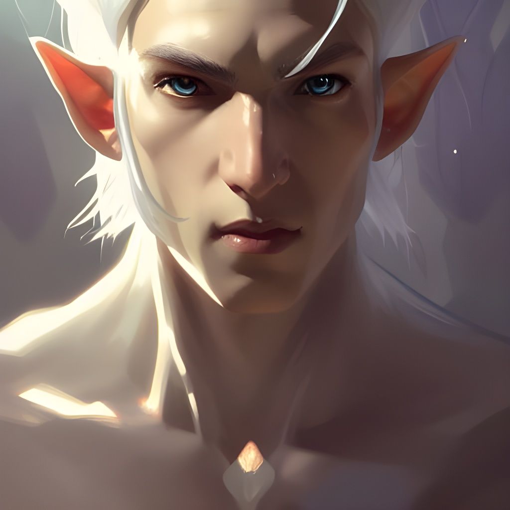 Elven Portrait in Hyperdetailed Digital Art Style