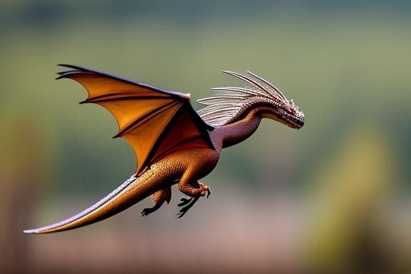 Elegant Dragon Soaring Over Wetlands in 4K