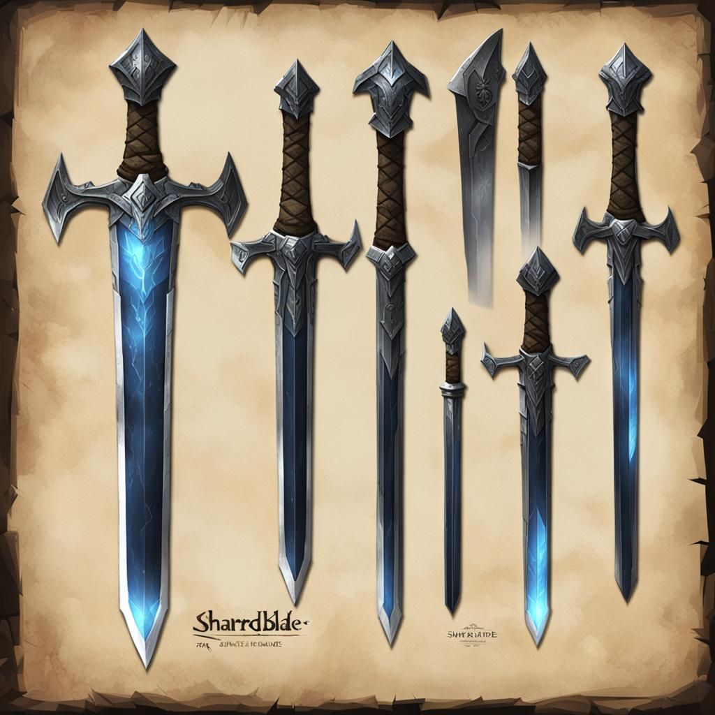 Epic Shardblade Concept Art in Dark Fantasy Style
