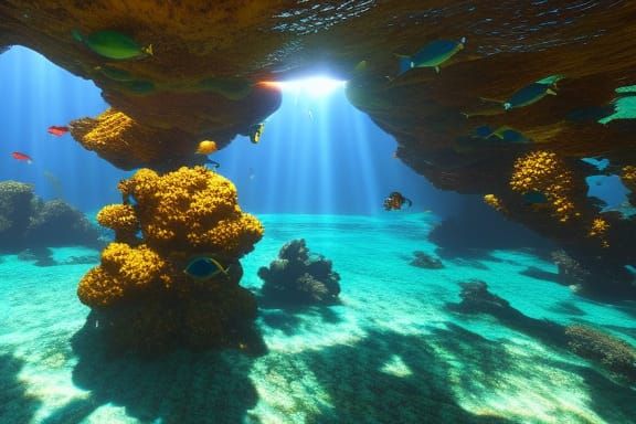 Underwater Wrecks in Bermuda Triangle: Photorealistic Digita...