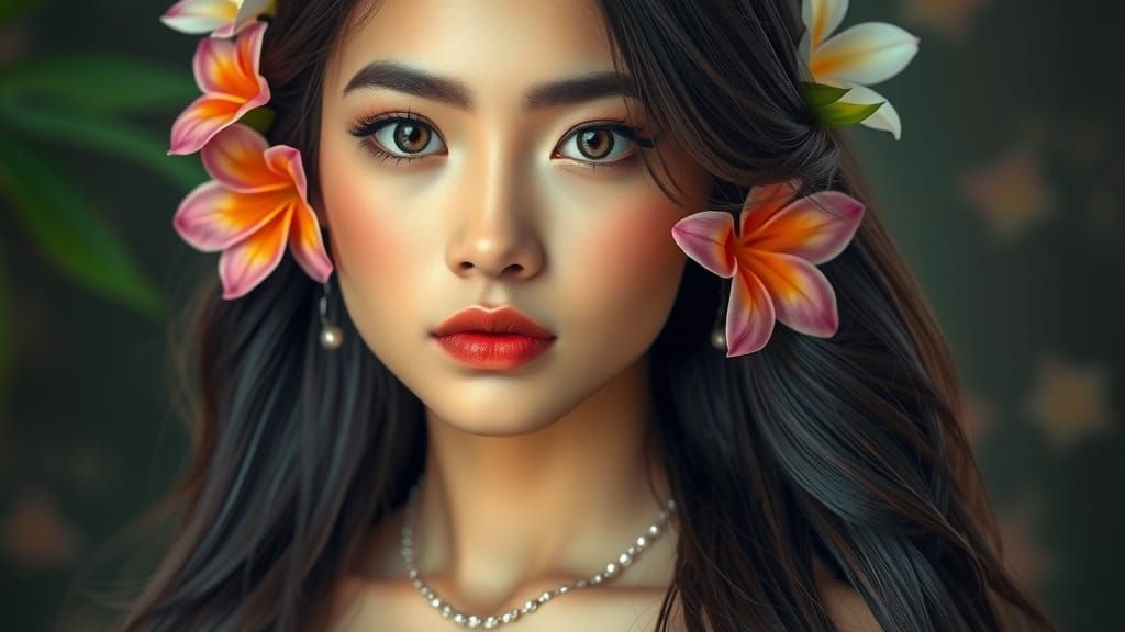 Surreal Portrait of Indonesian Woman in Ethereal Glow