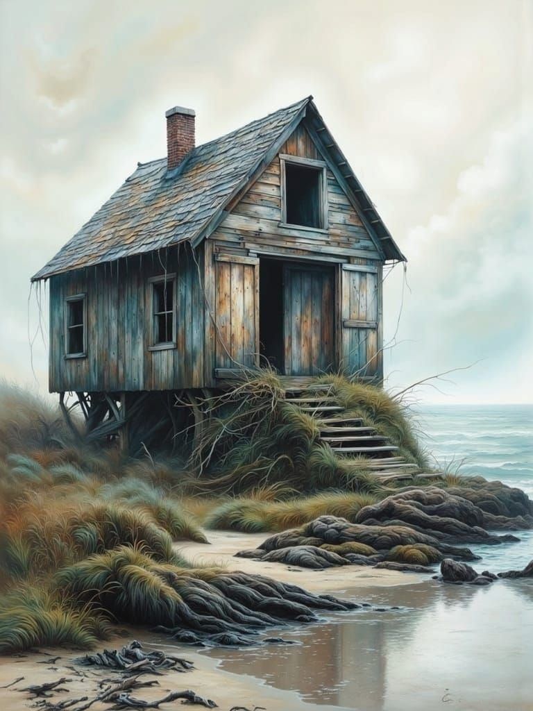 Derelict Beach House in Abandoned Beauty