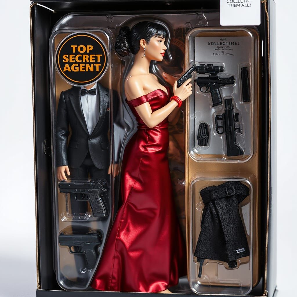 High-Stakes Spy Action Figure in Metallic Packaging