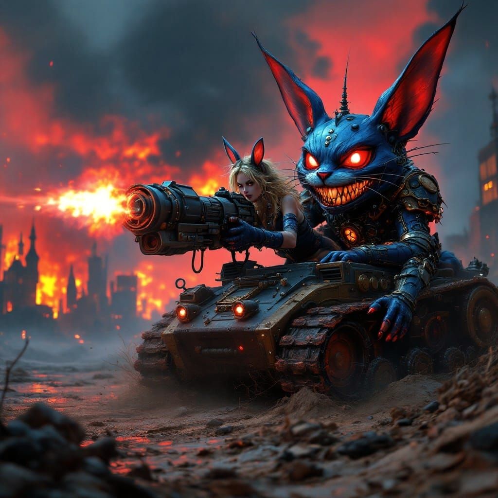 Gladiator-Punk Alice Races Mutant Cheshire Cat in Fairypunk ...