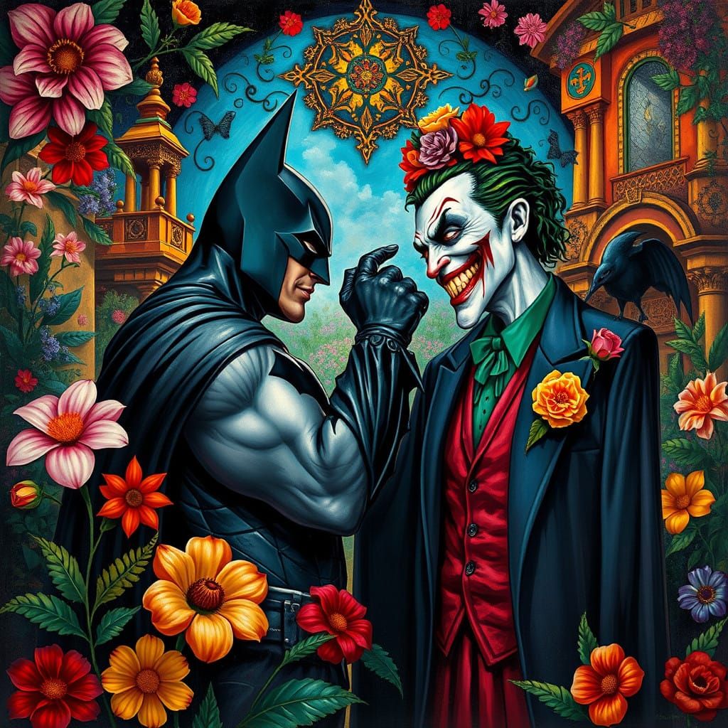 Dark Heroes in Vibrant Dreamscape