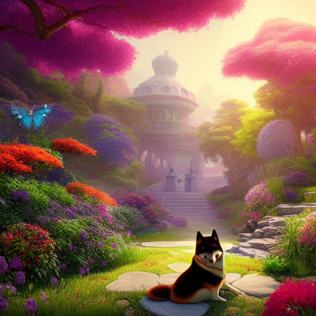 Queen Shiba Meeting Abraham in Garden Art