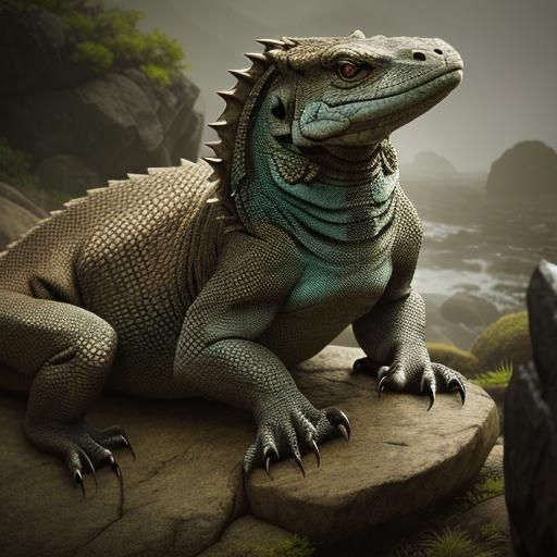 The obedient, boring male anthropomorphic Komodo Dragon who ...