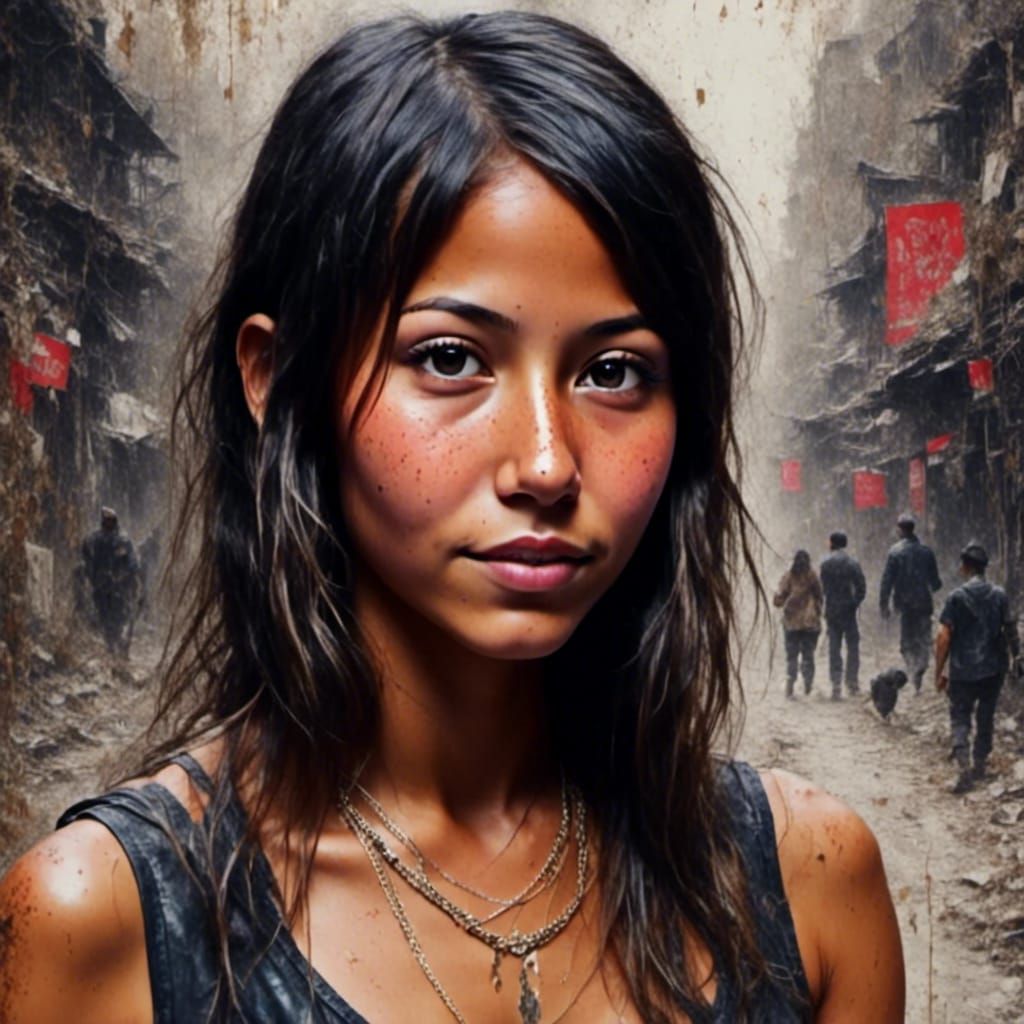 Gothic Portrait of a French Woman in Oil Paint