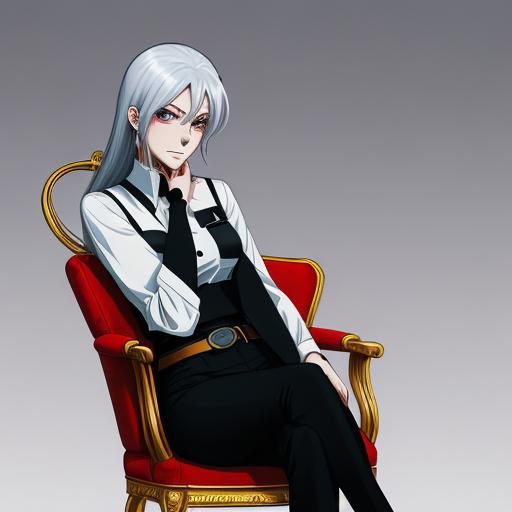 Dramatic Agent Scene in Anime Style