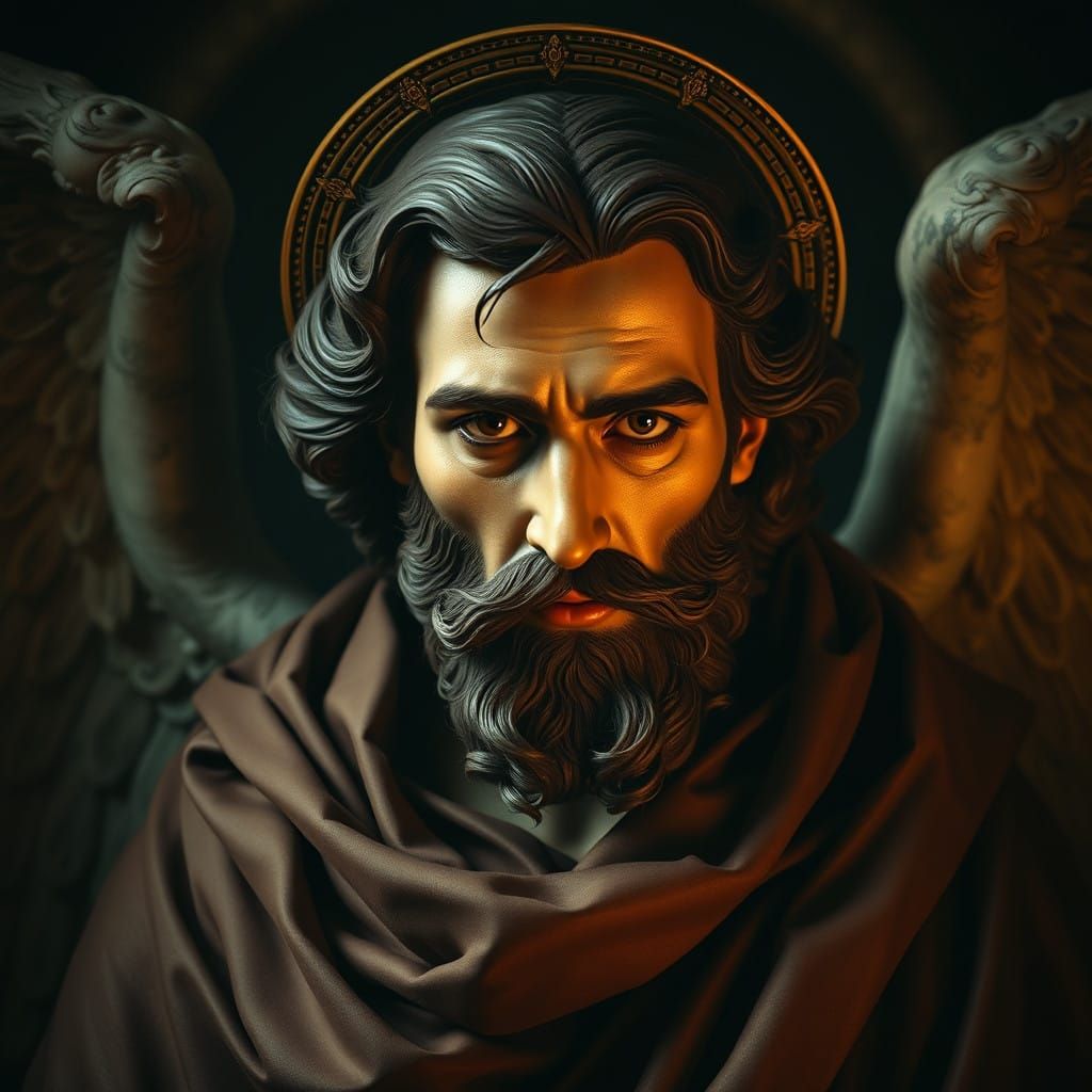 Ethereal São Miguel Arcanjo in Cinematic Baroque Style