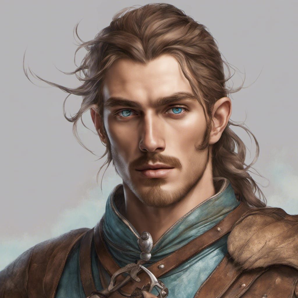 Medieval Man with Scar in Fantasy Concept Art