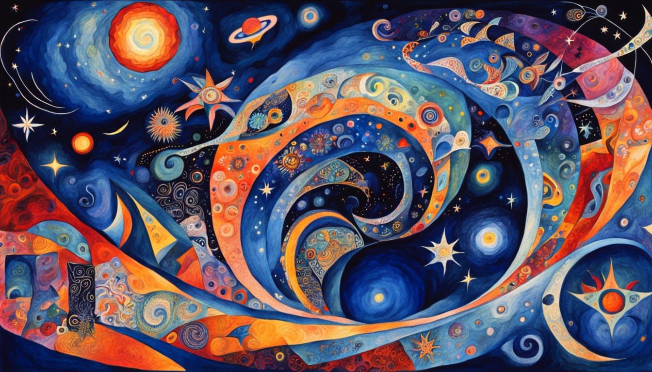 Une folie de tourbillons infinis et grandioses s'empare du cosmos, des étoiles aux formes psychédéliques traversent le c...