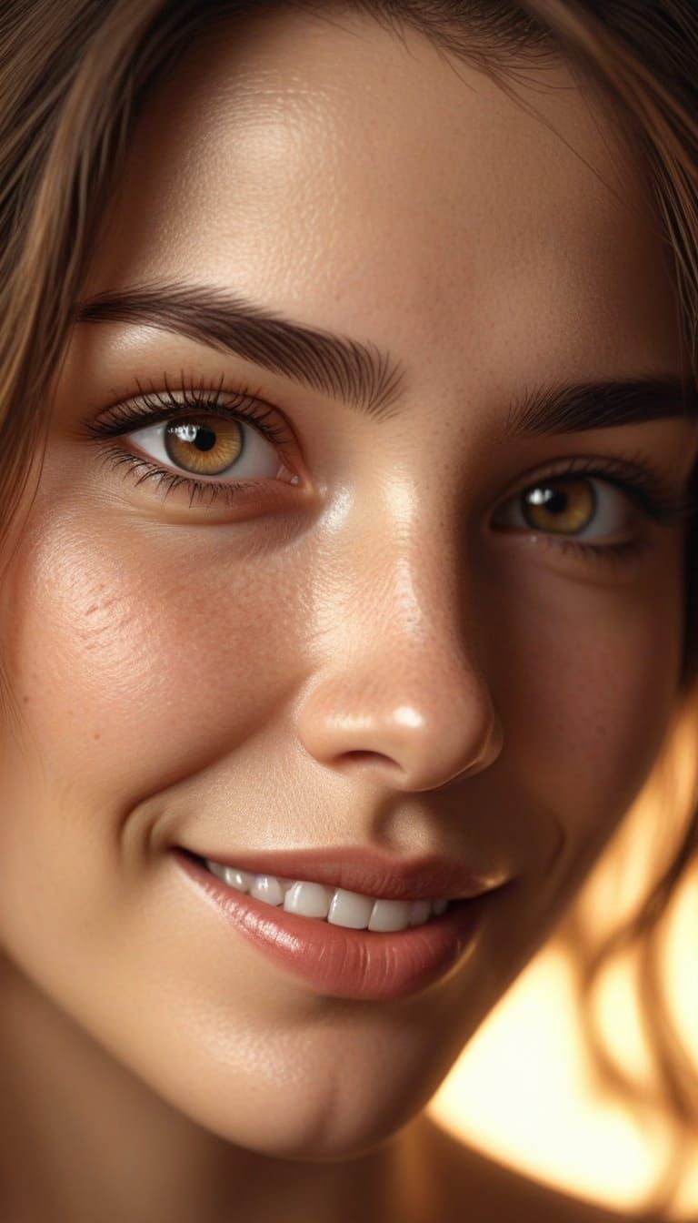 Surreal Close-Up Portrait in Hyperrealistic Digital Art