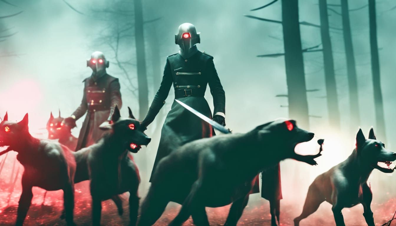 Dark Fantasy Tank Battle in Horror Style